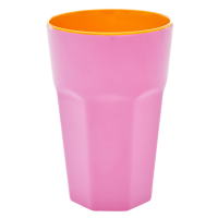 Pink ad Orange Melamine Tall Cup By Rice DK